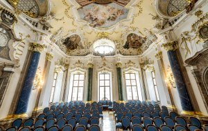 Der barocke Kaisersaal im Kloster St. Mang ist einer der Veranstaltungsorte (JPG, 5.9 MB). Bildnachweis: Füssen Tourismus und Marketing_Andreas Hub